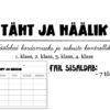 Täht ja häälik - töölehed kordamiseks ja oskuste kontrolliks