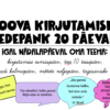 Loova kirjutamise ideedepank 20 päevaks - tööleht