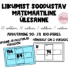 Liikumist soodustav matemaatline ülesanne - 10 rohkem ja 10 vähem, 1 rohkem ja 1 vähem