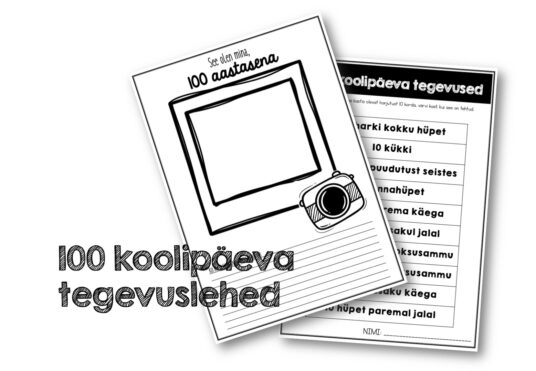 100 koolipäeva tegevuslehed