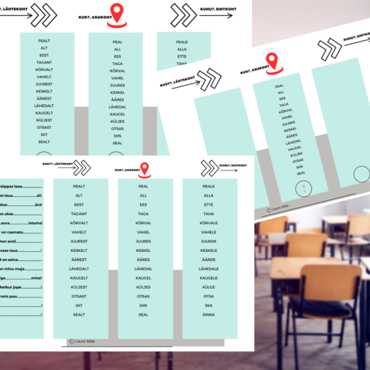 kust?, kus? kuhu? testid, tabel, eesti keel teise keelena, b-1, b-2