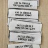 "SÖÖK - küsimused osastava vormiga" + plakat