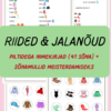 RIIDED JA JALANÕUD (piltidega nimekirjad + sõnamullid meisterdamiseks, 41 sõna)