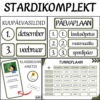 Klassiruumi stardikomplekt - kuupäevasildid, päevaplaan, klassiruumi ametid, tunniplaani põhi