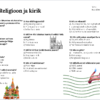 8. klass - Religioon ja kirik - valikvastustega küsimused (2lk)
