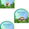Bänner "Sünnipäevad" ja muudetavad sünnipäeva sildid laiskloomadega - Image 3