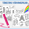 Töölehed - "Tähestiku värvimispildid"