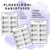 Plokkflöödi harjutuste kaardid