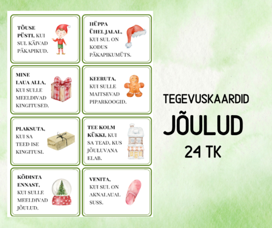 "JÕULUD - tegevuskaardid (24 tk)"