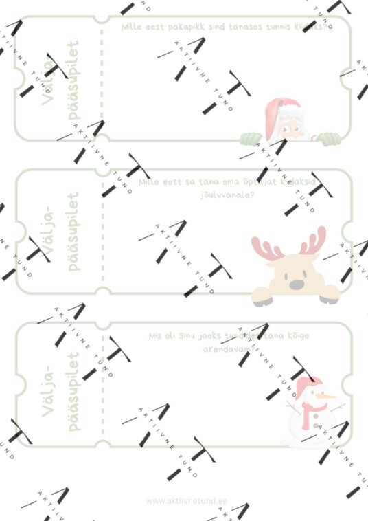 Jõulukujunduse ja -temaatikaga väljapääsupiletid - Image 3