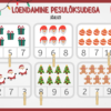 Loendamine pesulõksudega - "Jõulud"