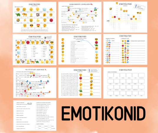 "EMOTIKONID - töölehtede komplekt"