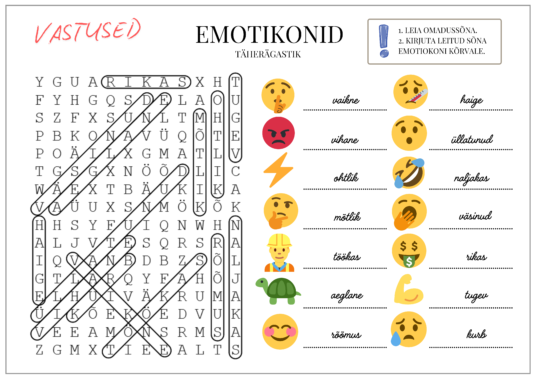 "EMOTIKONID - töölehtede komplekt" - Image 14