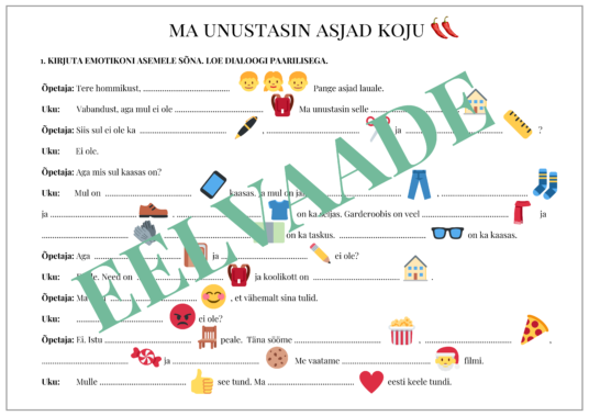 "EMOTIKONID - töölehtede komplekt" - Image 7