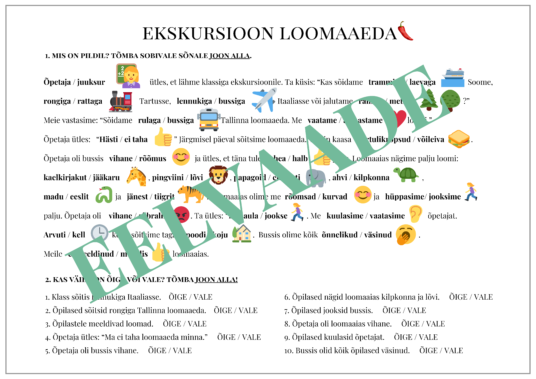 "EMOTIKONID - töölehtede komplekt" - Image 6