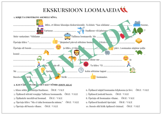 "EMOTIKONID - töölehtede komplekt" - Image 5