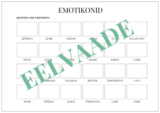 "EMOTIKONID - töölehtede komplekt" - Image 13