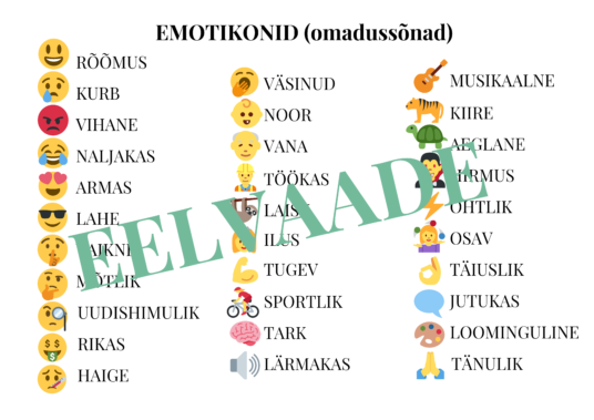 "EMOTIKONID ("Leia ühine sümbol", pildikaardid, tööleht, piltsõnastik) - Image 3