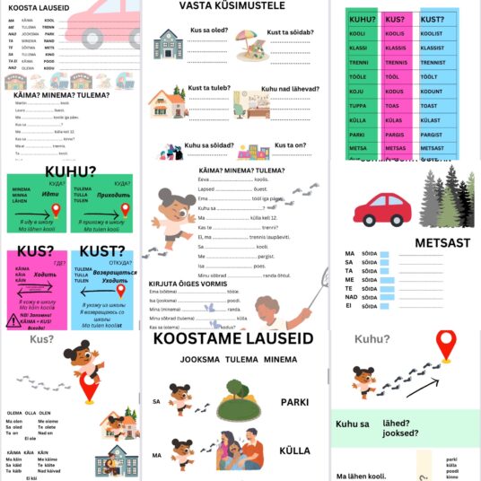 Kuhu? Kus? Kust? – Eesti keele harjutused asukoha ja liikumise väljendamiseks