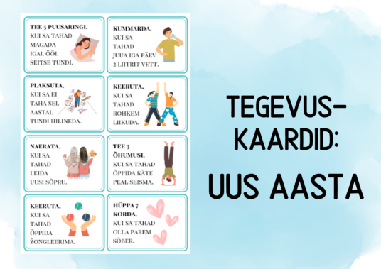 "UUS AASTA - tegevuskaardid (24 tk)"