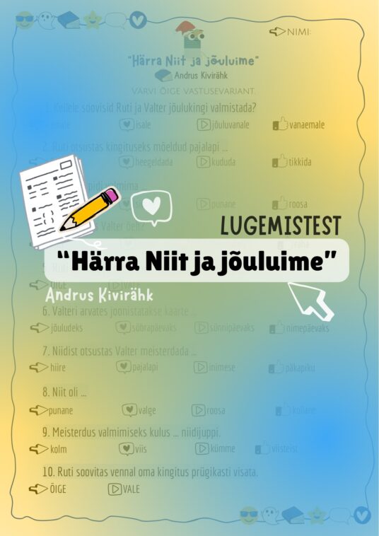 “HÄRRA NIIT JA JÕULUIME” (A. KIVIRÄHK) LUGEMISTEST