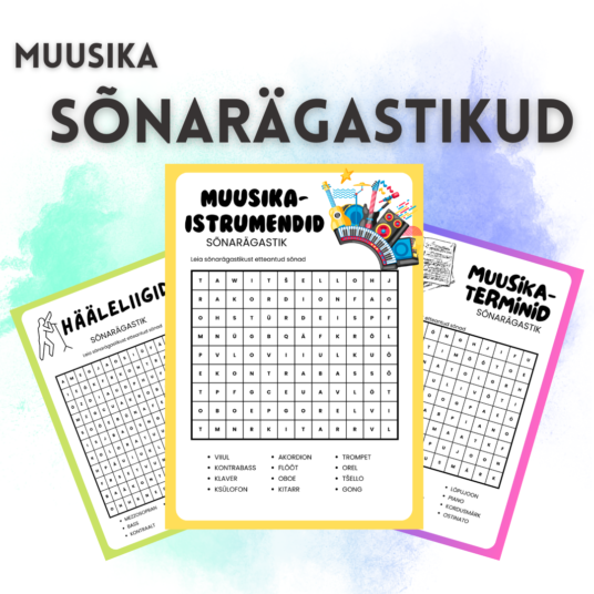 Sõnarägastik - muusikainstrumendid, hääleliigid, muusikaterminid