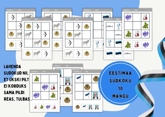 EESTIMAA SUDOKU (kümme mängu)