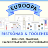 EUROOPA RISTSÕNAD & TÖÖLEHED (riigilipud, pealinnad, vaatamisväärsused, kontuurkaardid)