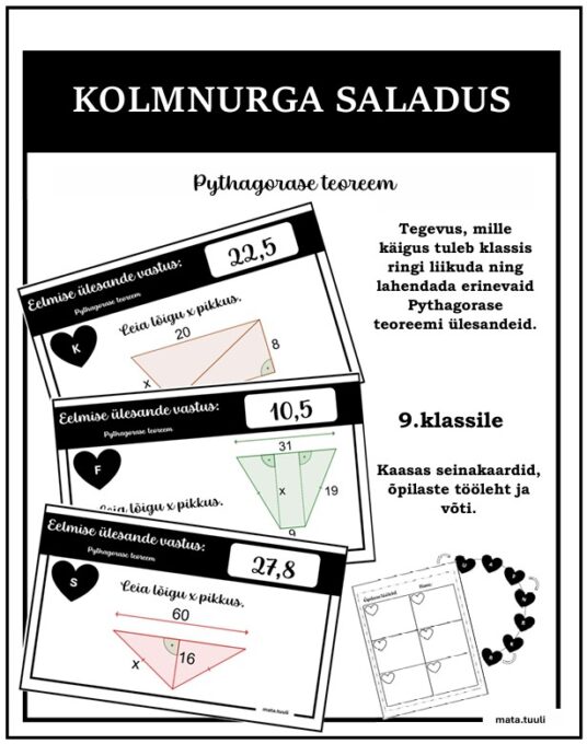 Kolmnurga Saladus - Pythagorase teoreem