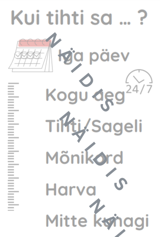 1 lk. Kui tihti sa ..?
