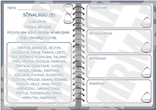 Sõnaliigid - tunnikontroll - Image 2