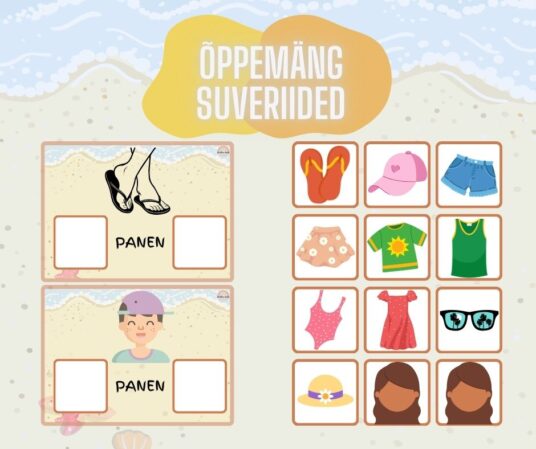 Õppemäng ja sõnakaardid “Suveriided”