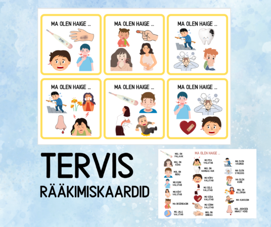 "TERVIS - rääkimiskaardid (24 tk) + piltsõnastik"