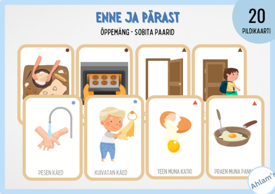 Õppemäng (sobita paarid) - "Enne ja pärast"