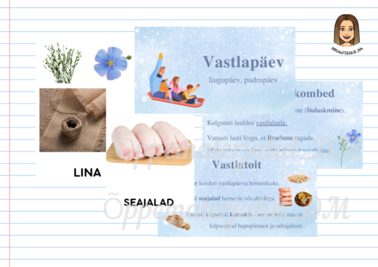 Vastlapäev (esitlus+sõnavarakaardid)