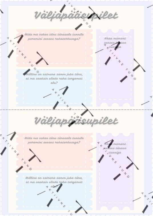 Rahatarkuse väljapääsupiletid