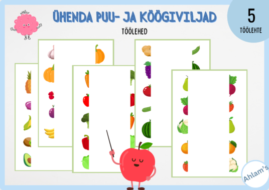 Töölehed - "Ühenda puu- ja köögiviljad"