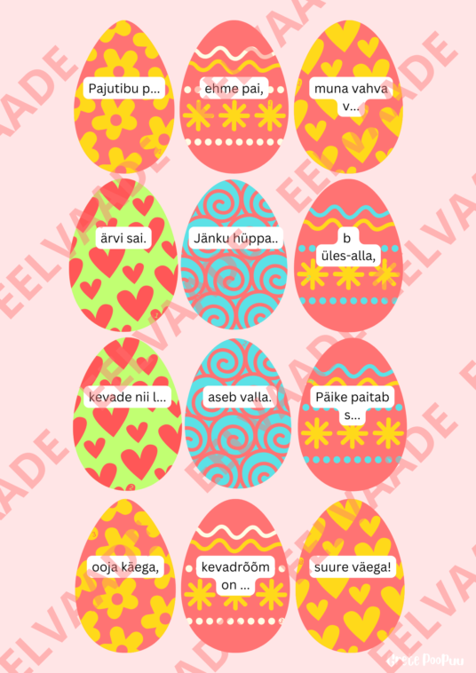 Luuleline munajaht - munadepüha/kevadpüha/lihavõtete liikumismäng - Image 2