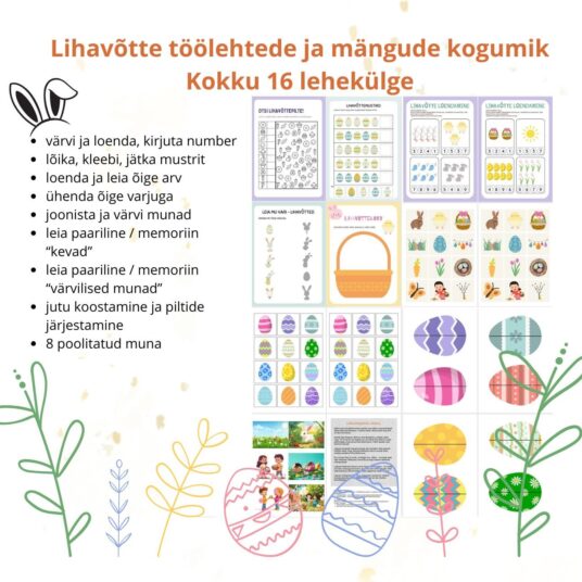Lihavõtte töölehed, memoriin