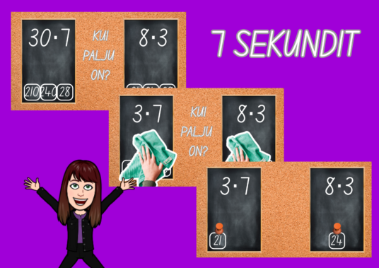 Liikuv mäng "7 sekundit" korrutustabel