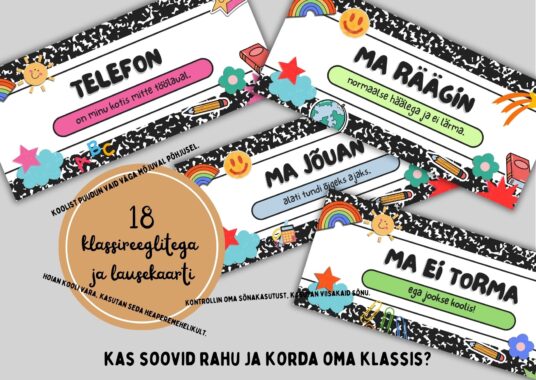 KLASSIREEGLID. 18 lausekaarti.
