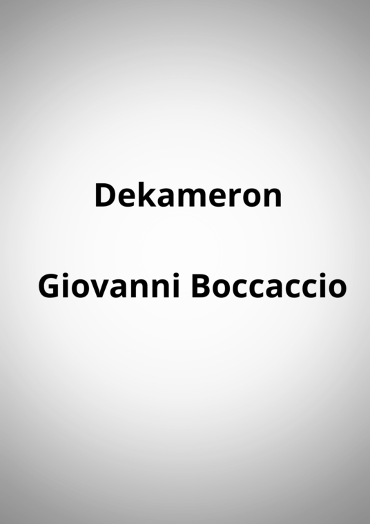 „Dekameron” Giovanni Boccaccio