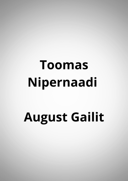 "Toomas Nipernaadi" - August Gailit