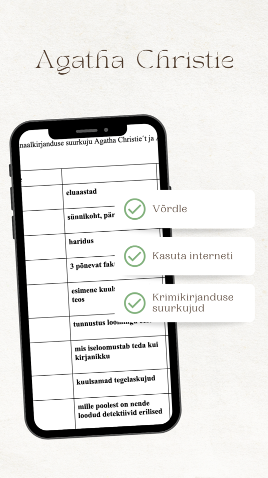 Kriminaalkirjanduse suurkujude võrdlus