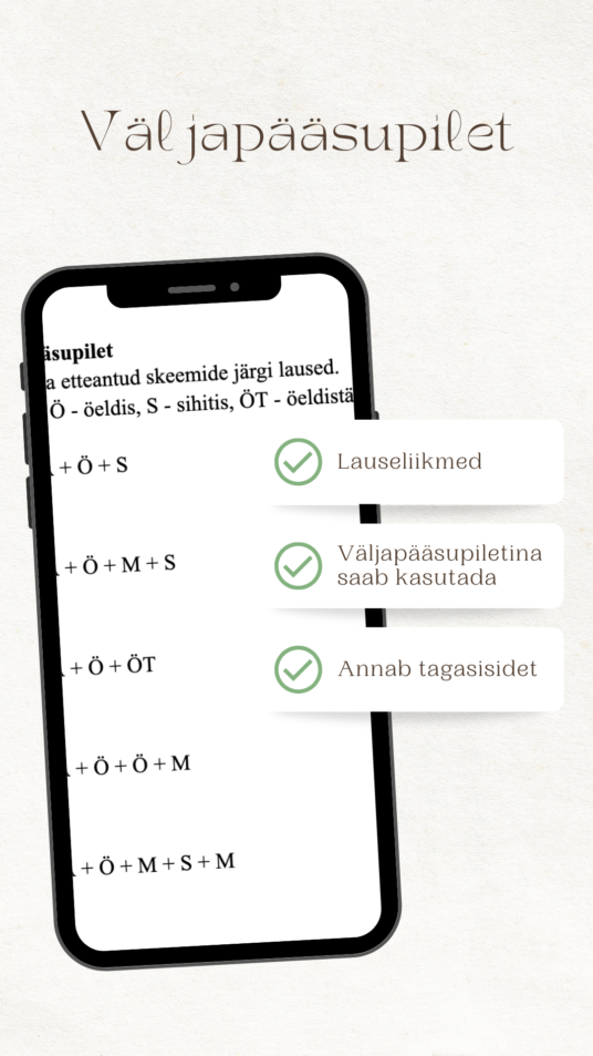 Lauseliikmed - väljapääsupilet