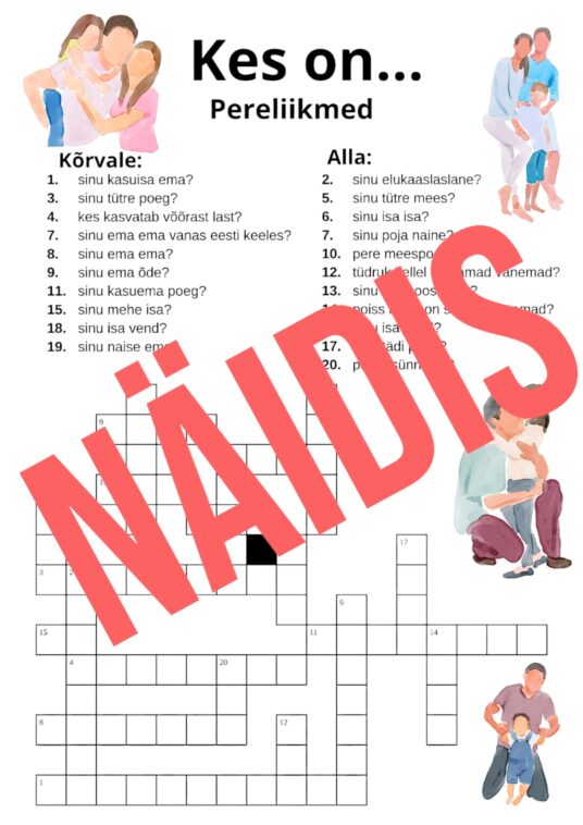 Ristsõna 'Pereliikmed'