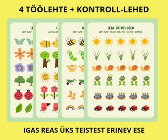 Töölehed "Leia erinevused"