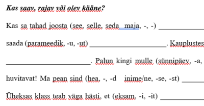 Saav, rajav, olev kääne
