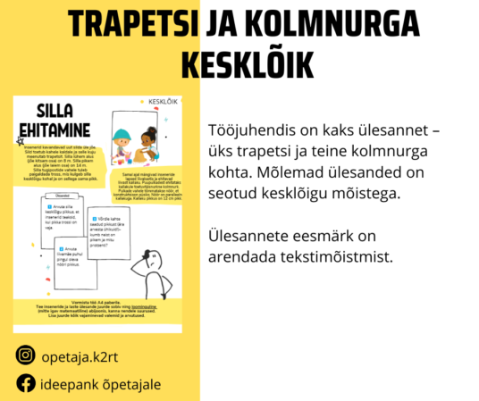Trapetsi ja kolmnurga kesklõik