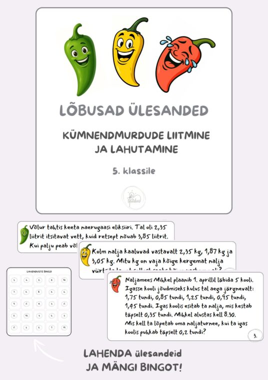 Kümnendmurdude liitmine ja lahutamine naljakuuks